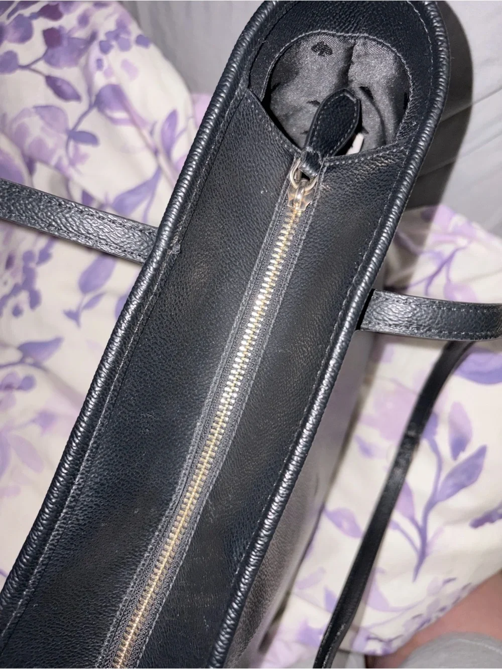 kate spade Black Pebbled Leather Tote